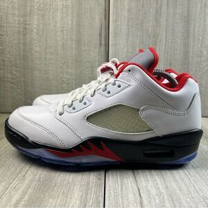 NEW Air Jordan 5 Low Golf Fire Red Athletic Sneaker cu4523-100 Mens Size 8.5